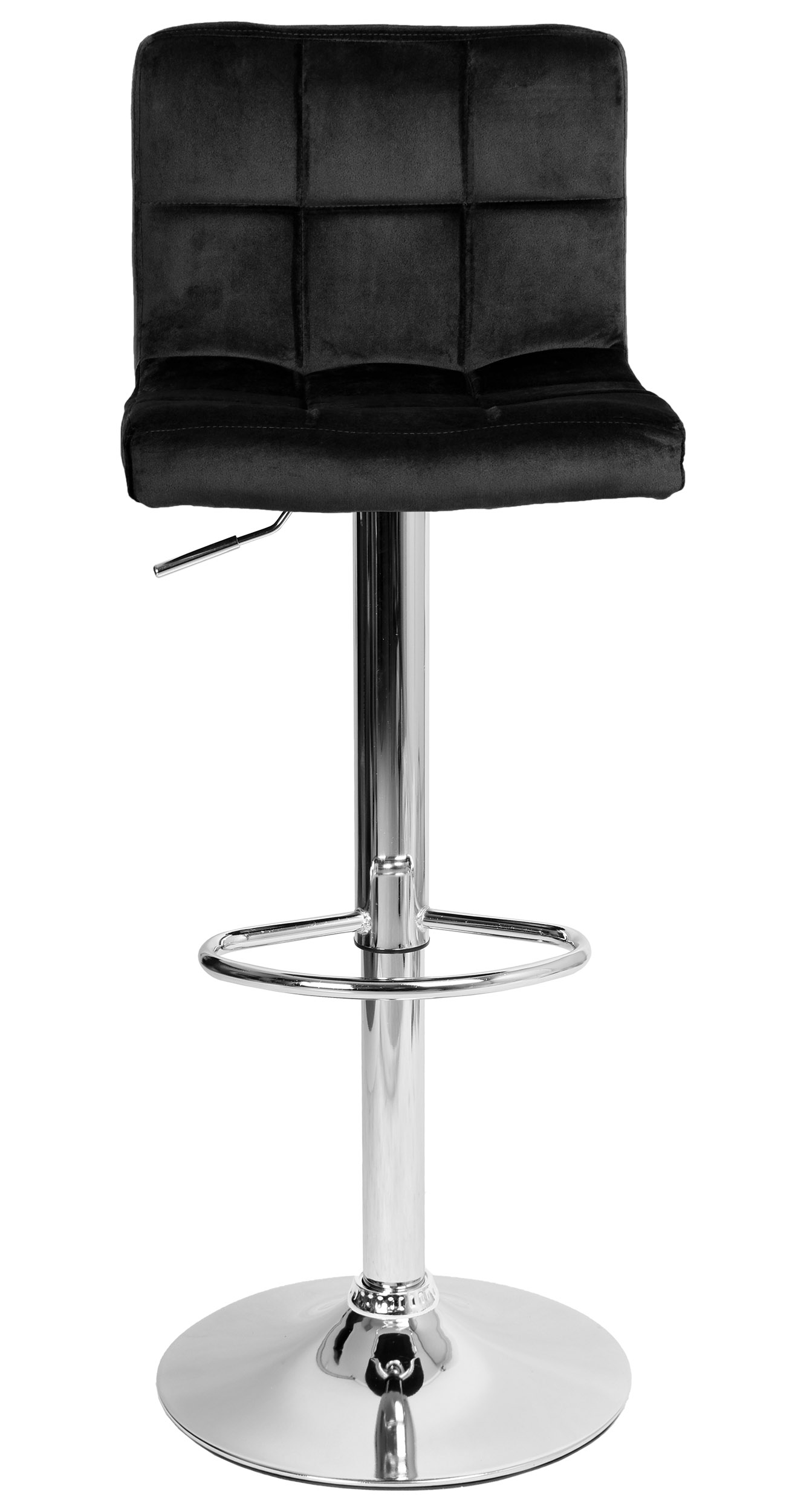 Krzesło barowe ARAKO aksamitne czarny VELVET
