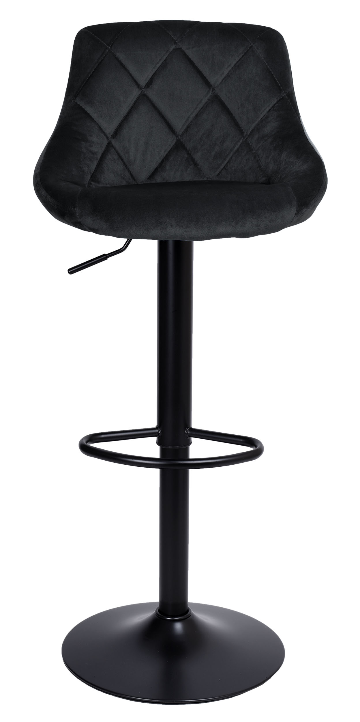 Krzesło barowe CYDRO BLACK welurowe czarne