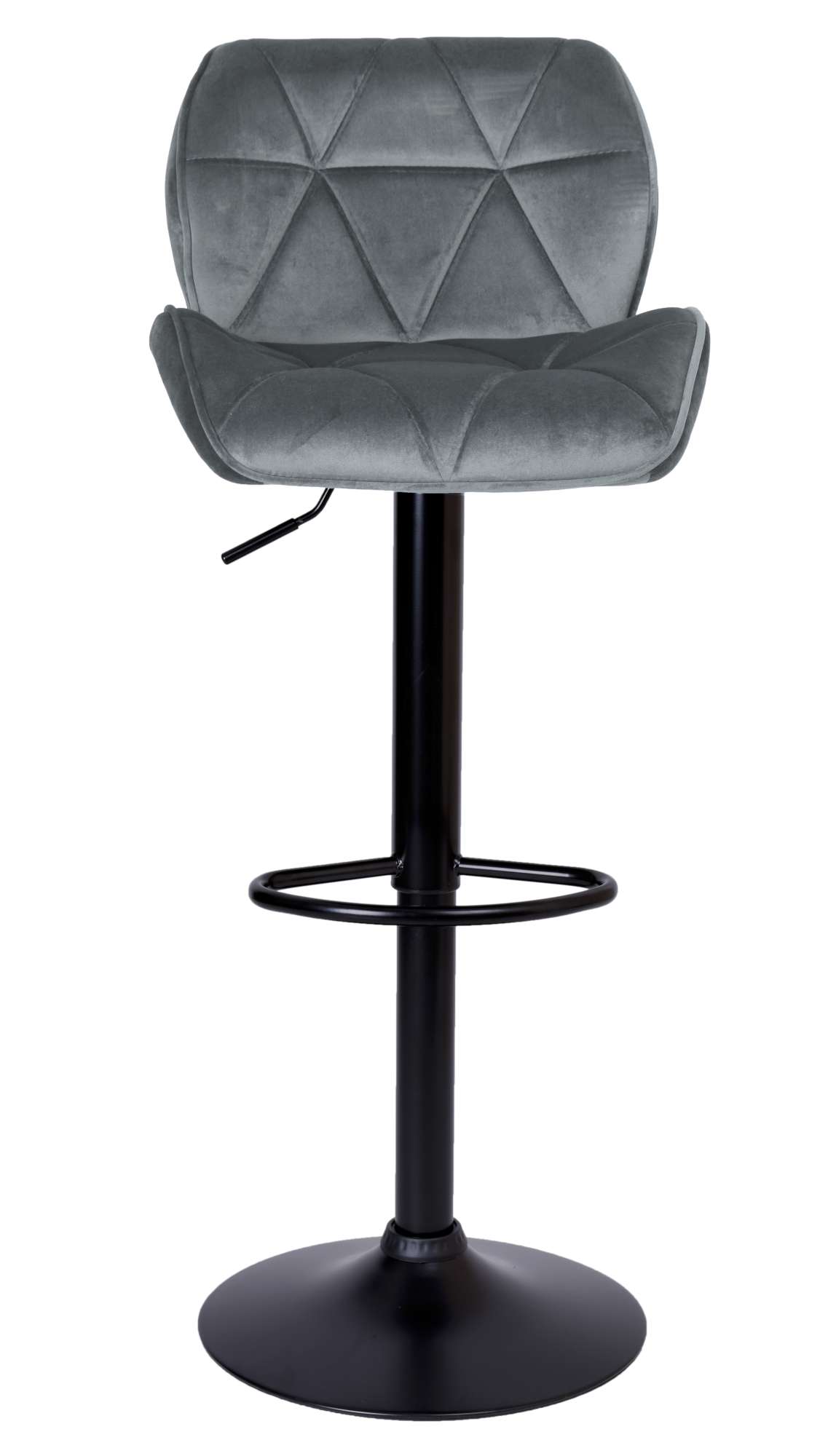 Krzesło barowe GRAPPO BLACK szary velvet
