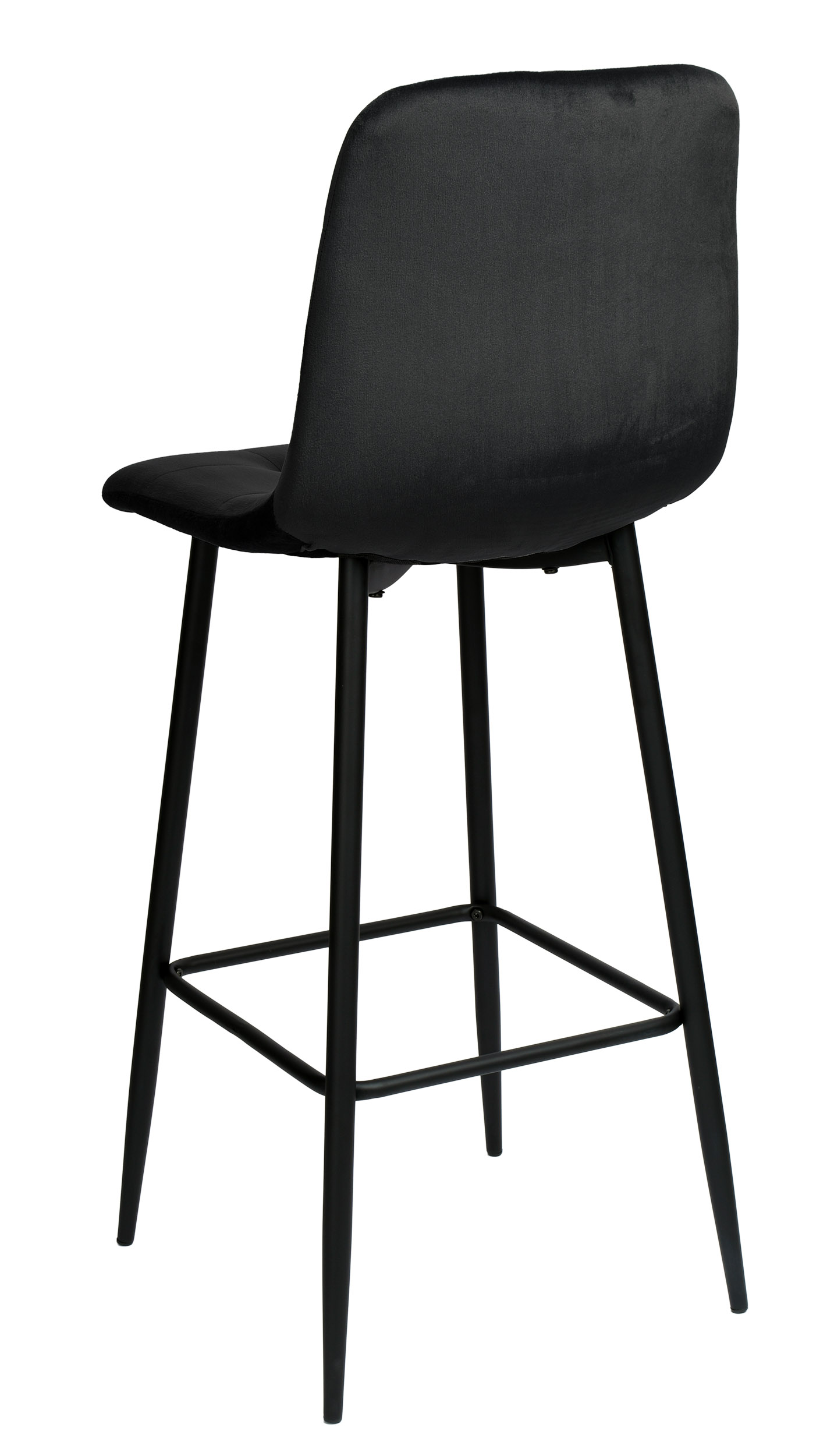 Krzesło barowe HAMILTON czarne VELVET