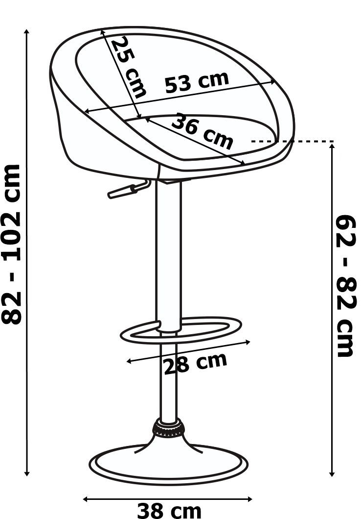 Krzesło barowe PATERSON aksamitne granatowe VELVET wymiary