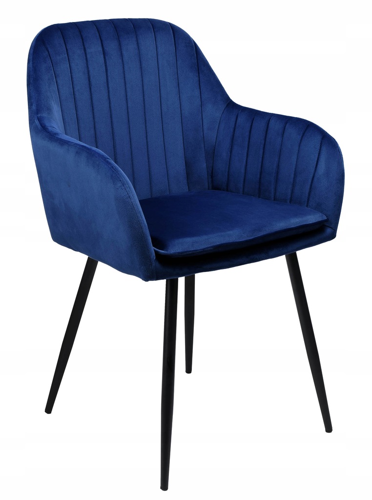 Krzesło aksamitne SEVILLA velvet niebieskie