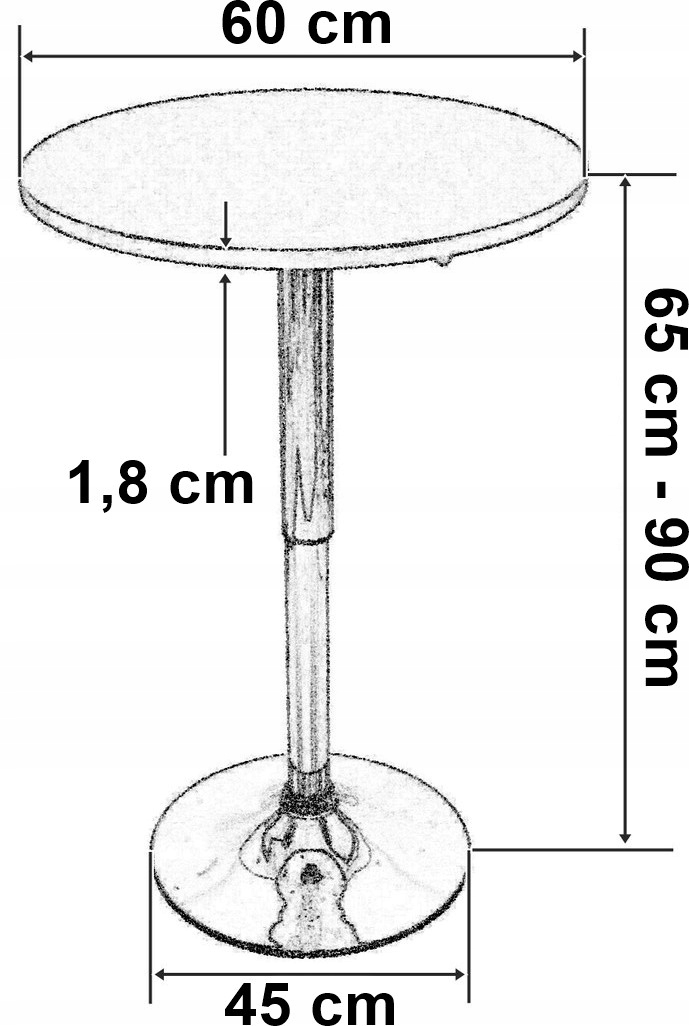 Stolik barowy 60 cm 