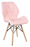 Krzesło ekoskóra K-RENNES różowy