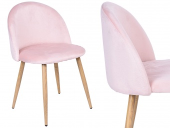 Krzesło aksamitne K-JAZZ VELVET różowe