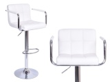 Krzesło barowe MONTE białe