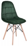 Krzesło aksamitne K-LYON VELVET ciemno-zielone