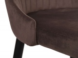 Krzesło aksamitne LORIENT Velvet Brązowy