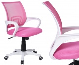 Krzesło biurowe  FB-BIANCO biało-różowy