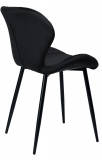 Krzesło aksamitne DALLAS Velvet Czarne
