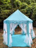 Namiot domek pałac niebieski do domu ogrodu