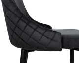 Krzesło welurowe VERMONT czarne Velvet