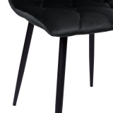 Krzesło aksamitne MADISON czarne velvet 