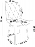 Krzesło aksamitne MADISON granatowe velvet