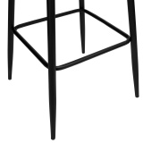 Krzesło barowe HAMILTON czarne VELVET 