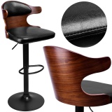Krzesło barowe FONTANA czarne