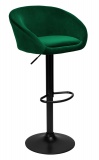 Krzesło barowe PATERSON ciemnozielone VELVET