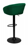 Krzesło barowe PATERSON ciemnozielone VELVET