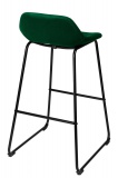 Krzesło barowe SLIGO aksamitne ciemnozielone VELVET komplet 2 sztuk