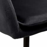 Krzesło aksamitne SEVILLA velvet czarne